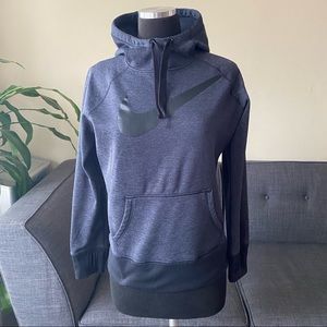 Nike Therma-Fit Big Swoosh Hoodie Black Gray M